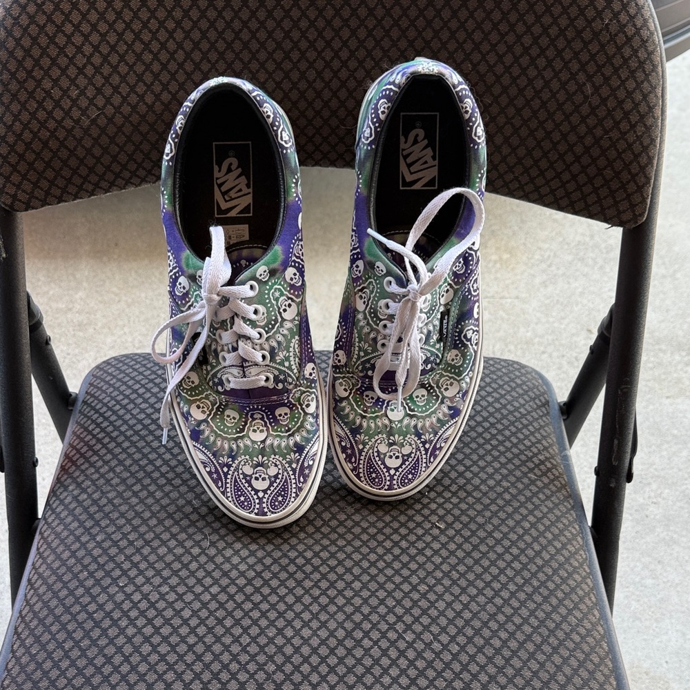 Vans Paisley Athletic Shoes - Blue and Green